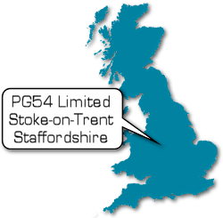 PG54 Limited, Stoke-on-Trent, Staffordshire, United Kingdom. ST3 5XW